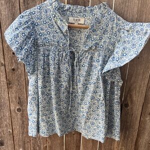 Sea New York Blue Floral Blouse